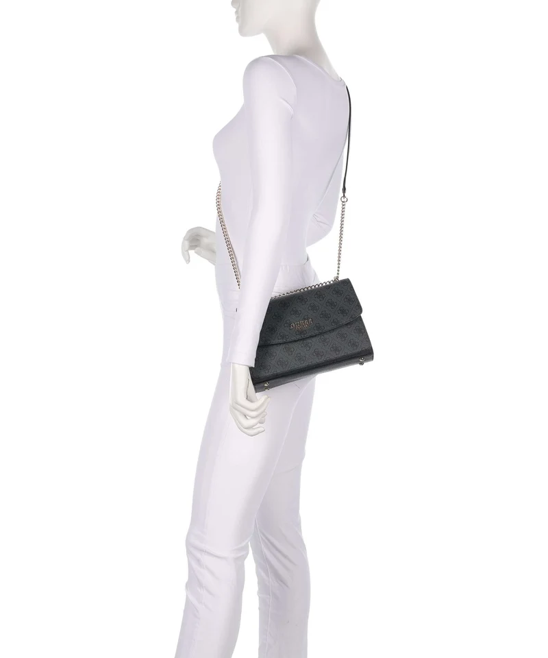 Guess Calista Schultertasche coal logo