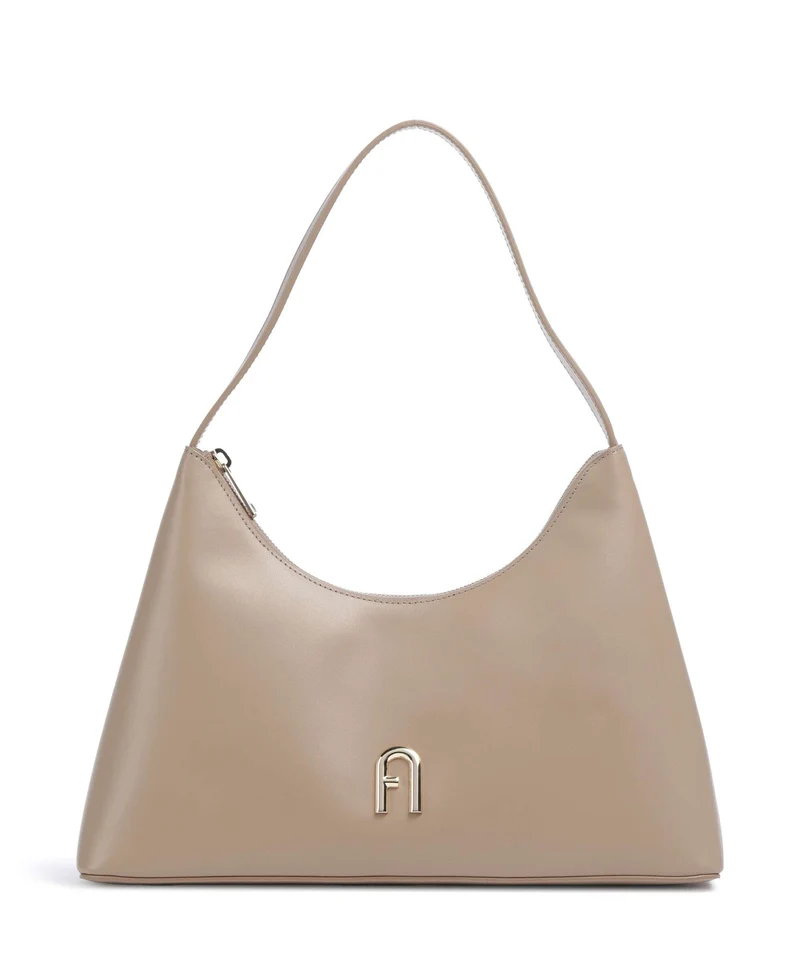 Furla Diamante S Schultertasche greige