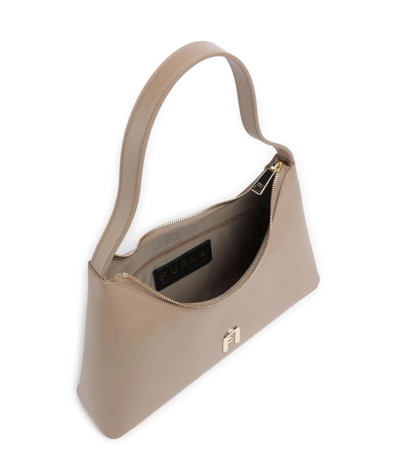 Furla Diamante S Schultertasche greige