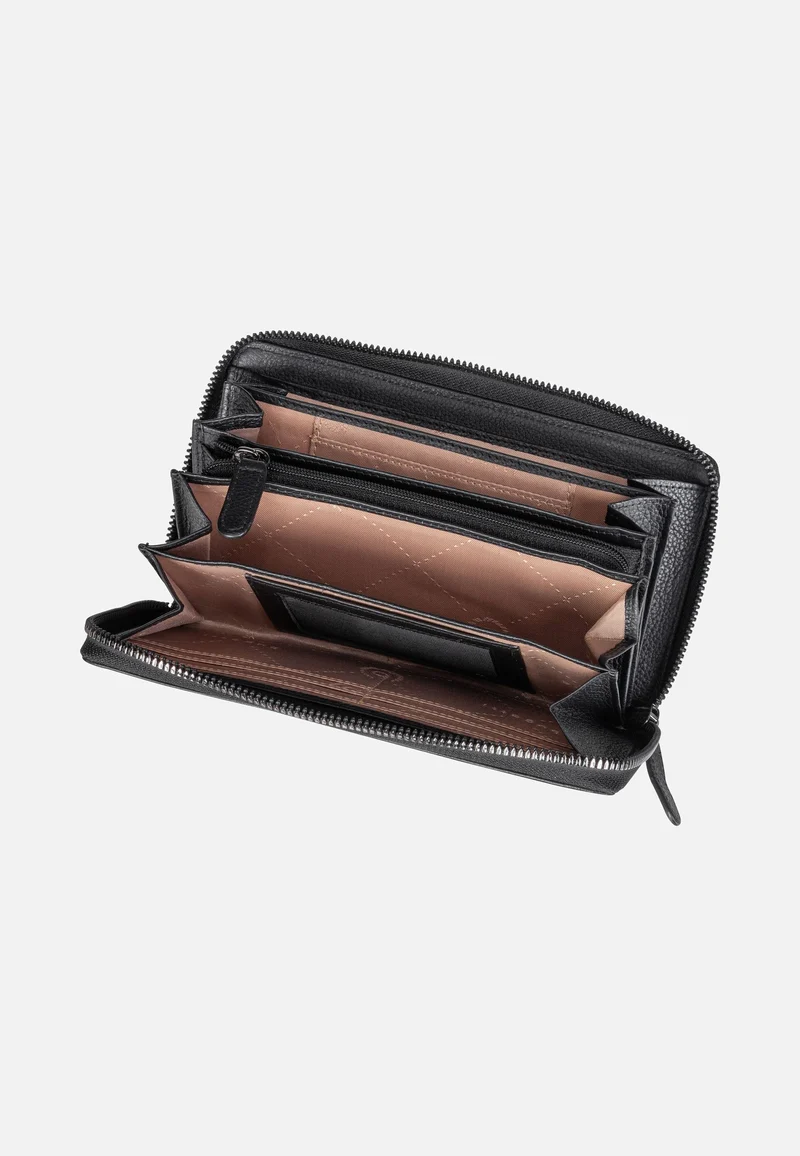 Mira Long Zip 1012 Schwarz - Portemonnaie