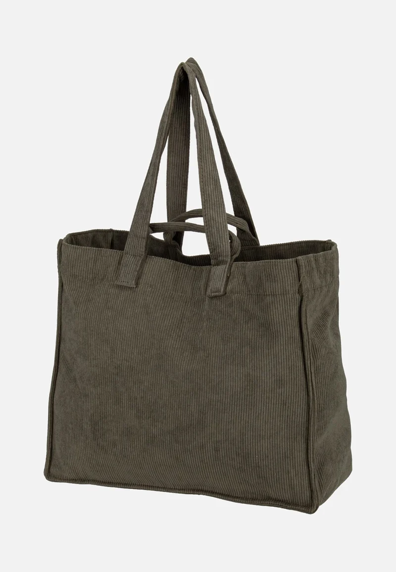 Softshopper Cord Dark Matcha - Shopper