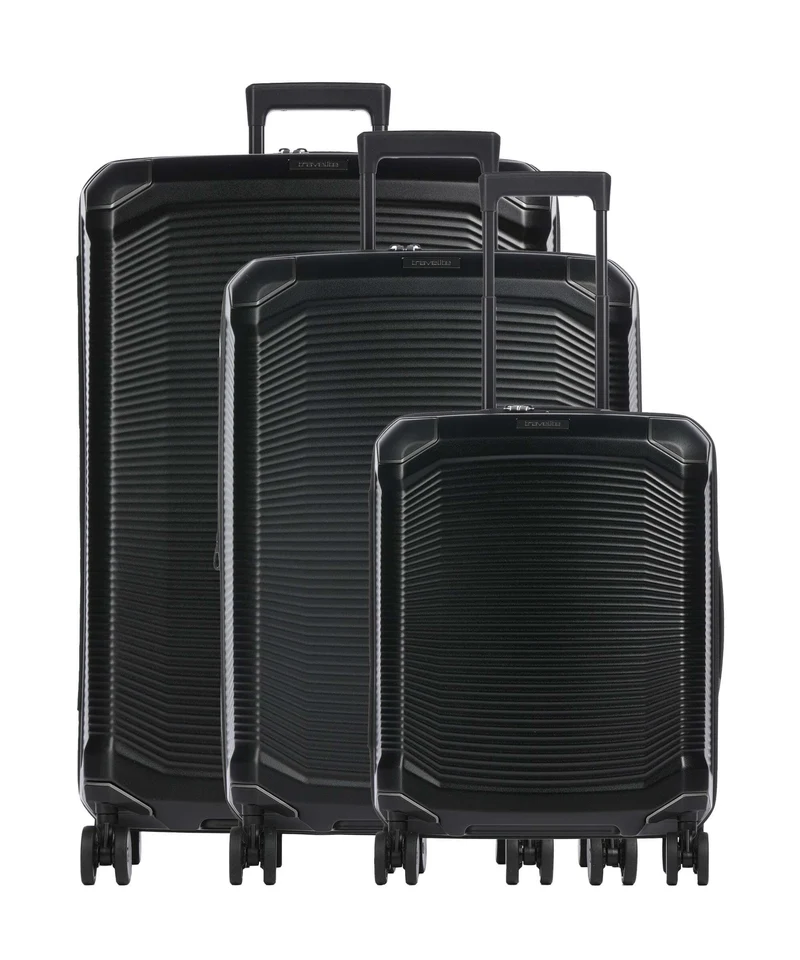 Travelite Millenium 4-Rollen Trolley Set black