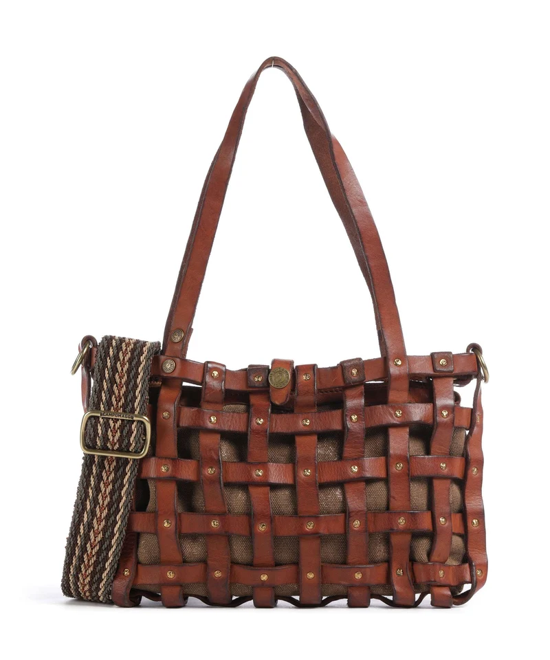 Campomaggi Schultertasche cognac/bronze