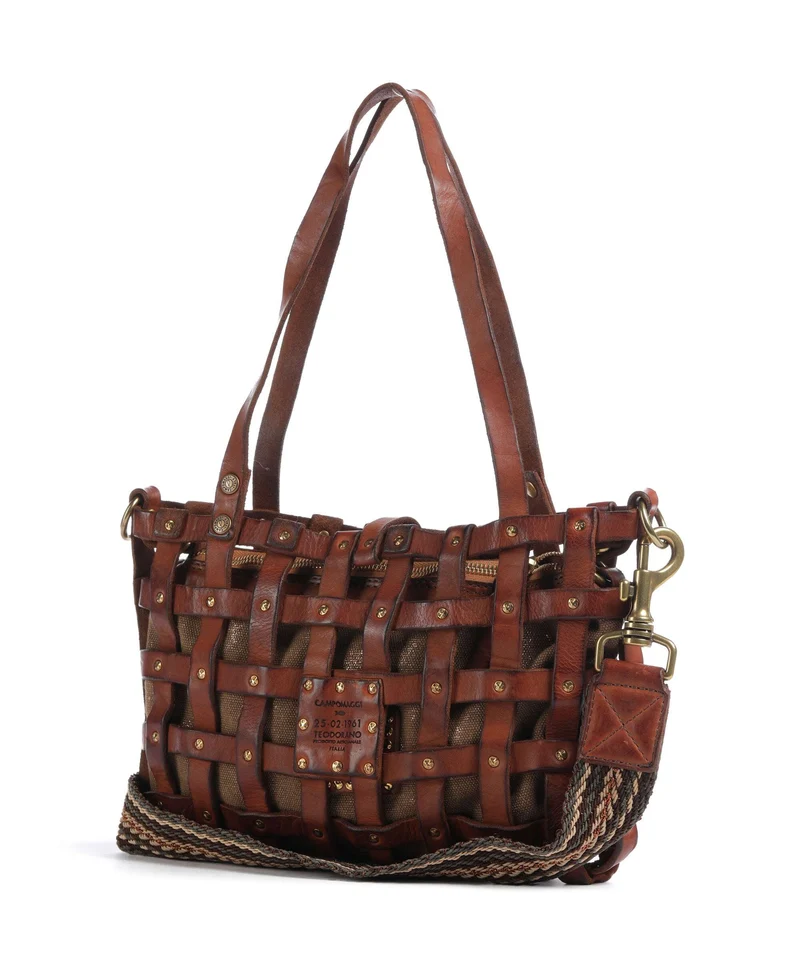 Campomaggi Schultertasche cognac/bronze