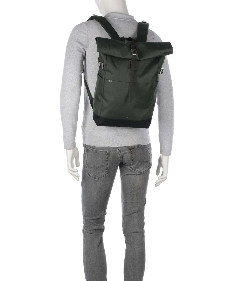 Sandqvist Icon M Rolltop Rucksack light grey