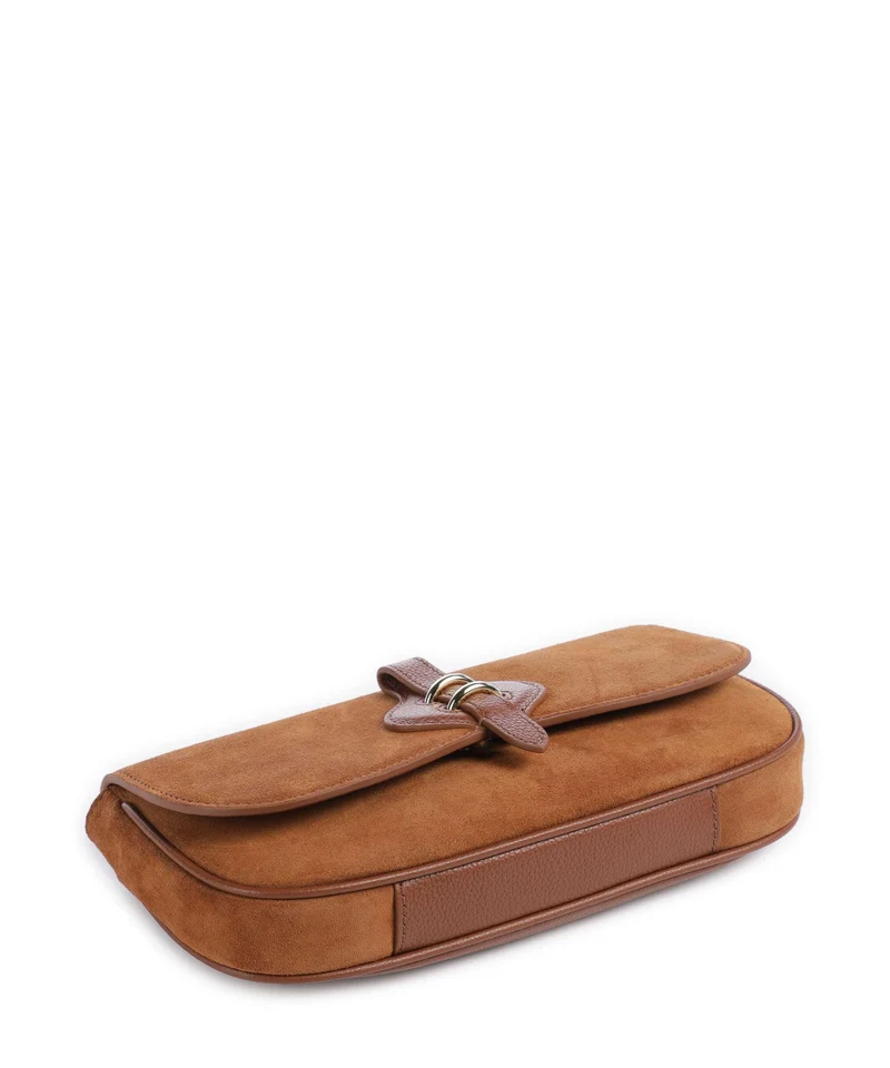 Coccinelle Mavery Suede Umhängetasche cognac