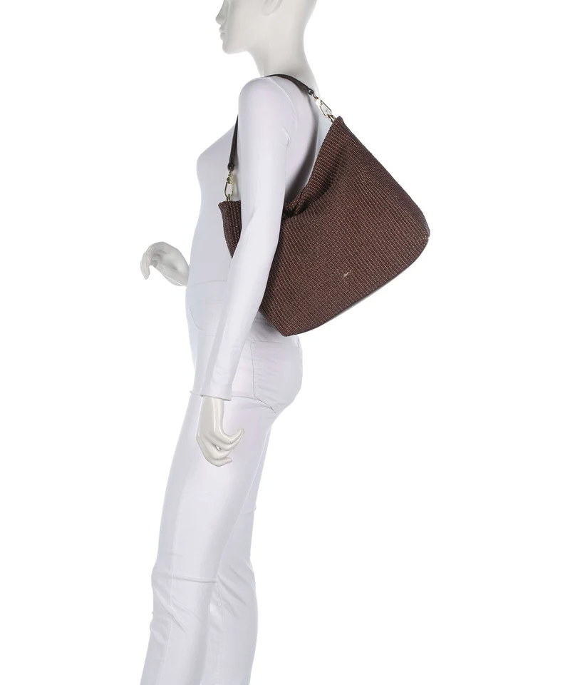 Abro Raffia Kaia Beuteltasche wood