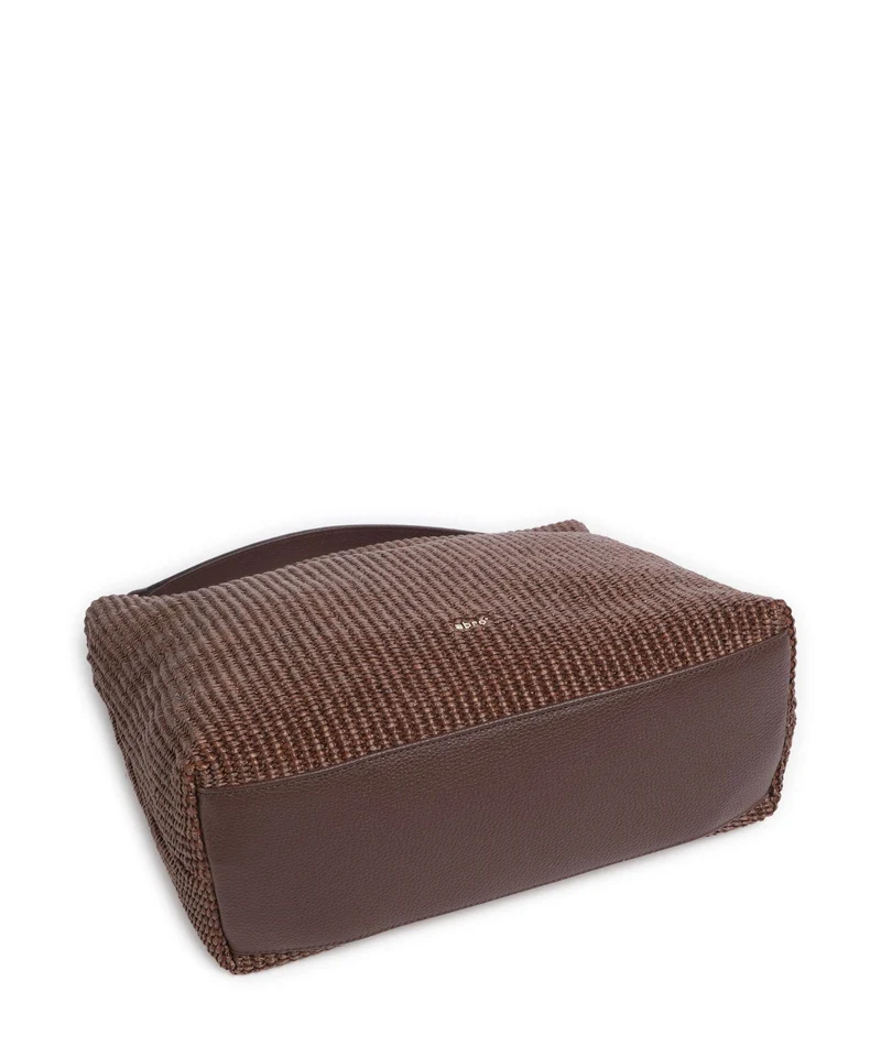 Abro Raffia Kaia Beuteltasche wood