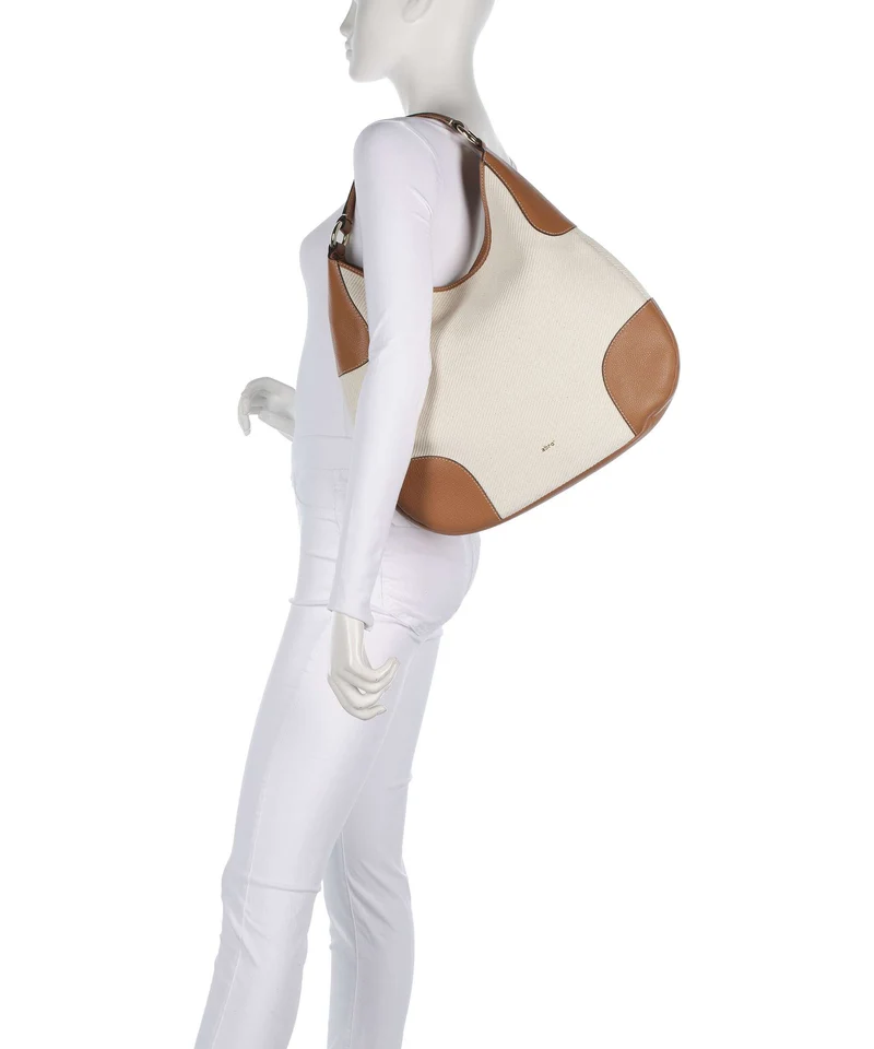 Abro Super Drill Open Air Beuteltasche ivory/cuoio