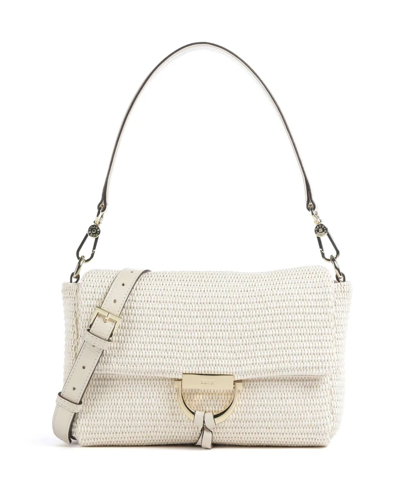 Abro Raffia Classica Temi Schultertasche beige