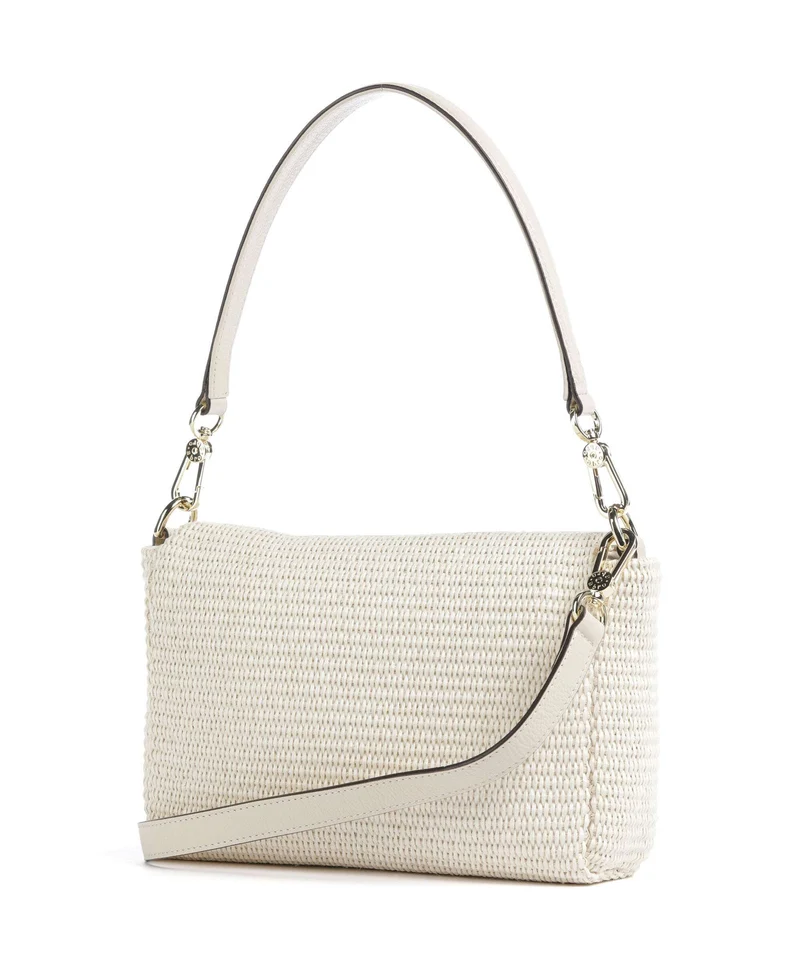 Abro Raffia Classica Temi Schultertasche beige
