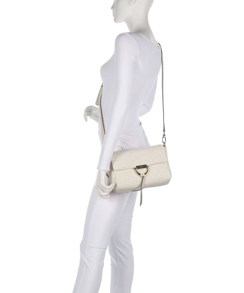 Abro Raffia Classica Temi Schultertasche beige