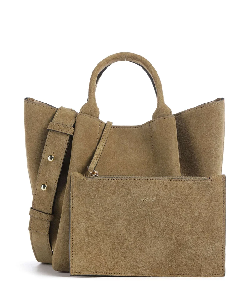 Abro Suede Essential Small Handtasche mud