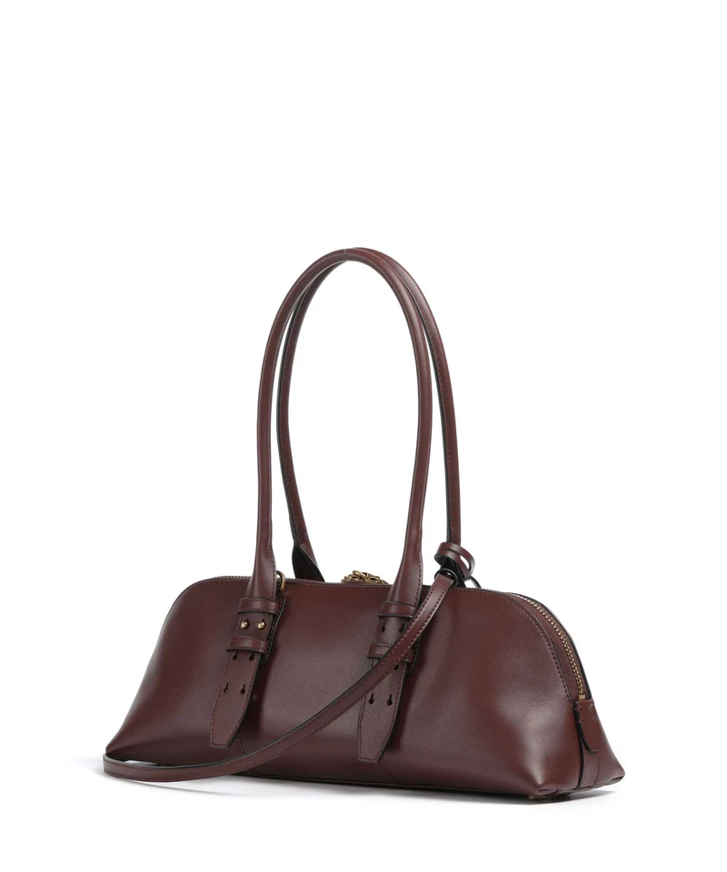 Pinko Bowling Horizontal Big Handtasche burgundy wine/antique gold
