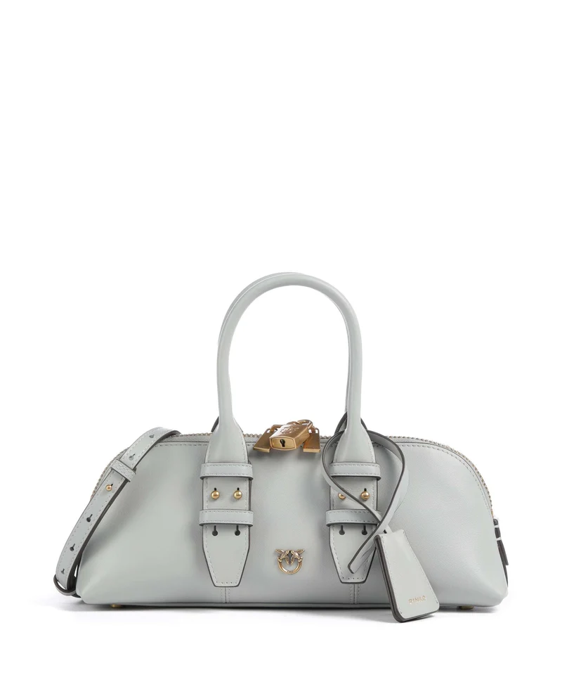 Pinko Bowling Horizontal Handtasche grigio perla/antique gold