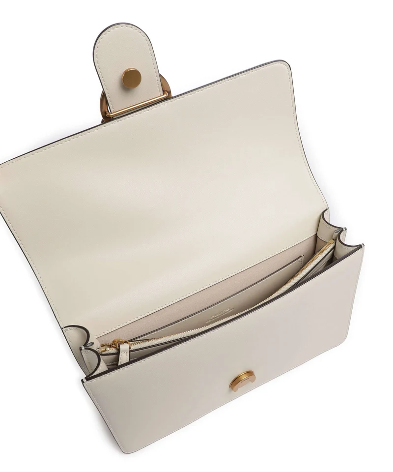 Pinko Love One Classic Umhängetasche bianco seta/antique gold