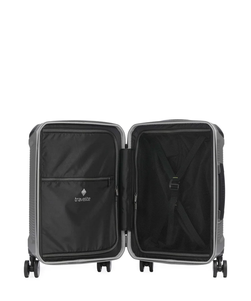 Travelite Millenium 4-Rollen Trolley silver