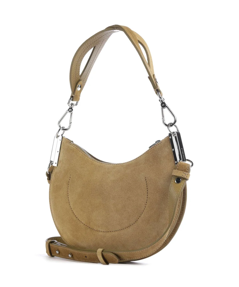 Coccinelle Sunup Suede Schultertasche seagrass