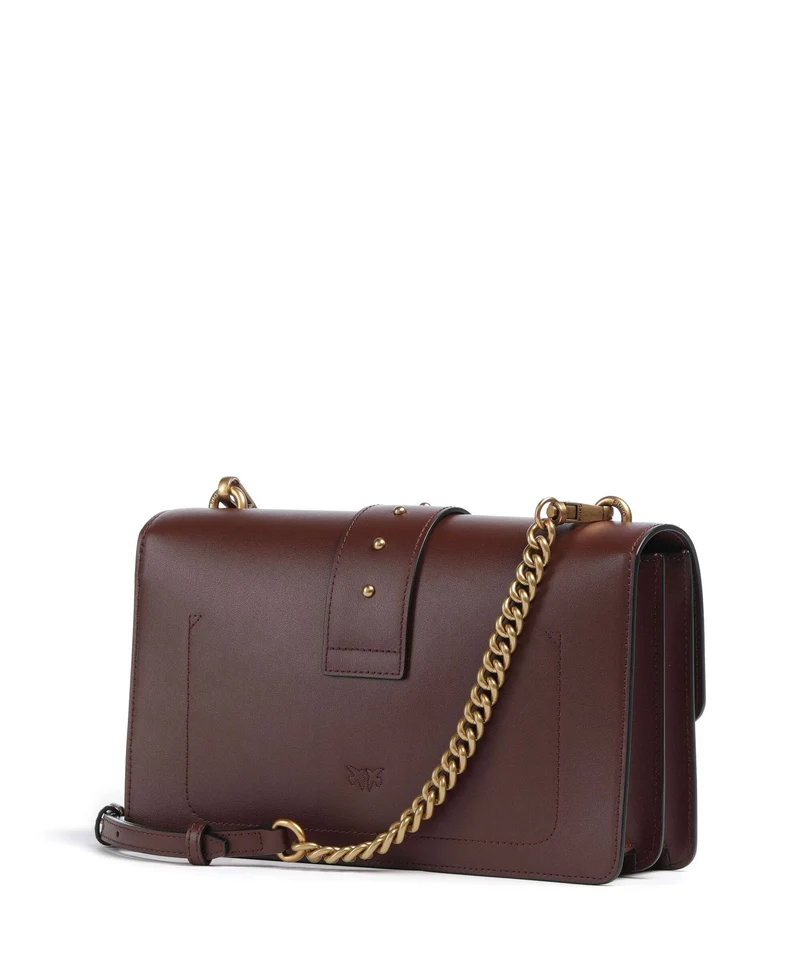 Pinko Love One Classic Umhängetasche rosso vino/antique gold