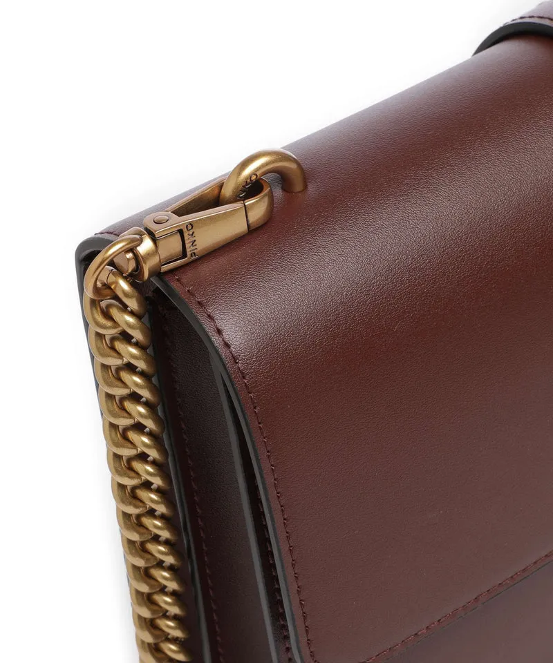 Pinko Love One Classic Umhängetasche rosso vino/antique gold