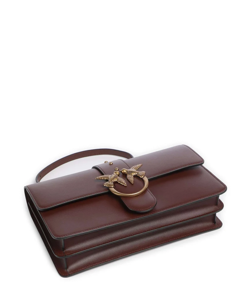 Pinko Love One Classic Umhängetasche rosso vino/antique gold