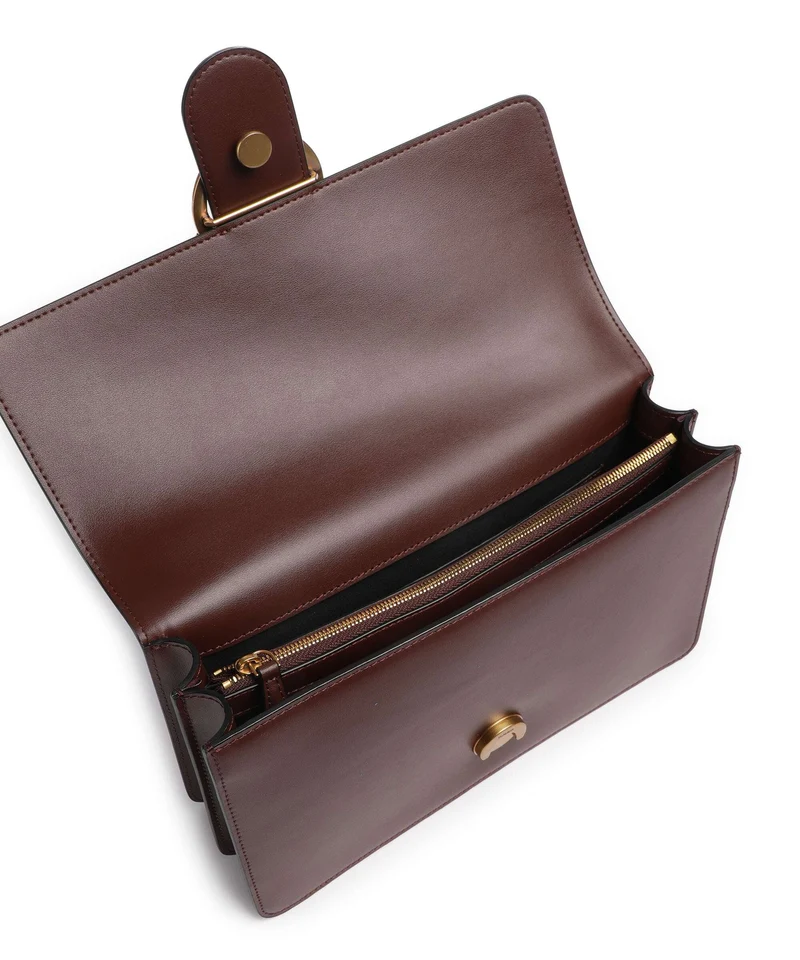 Pinko Love One Classic Umhängetasche rosso vino/antique gold