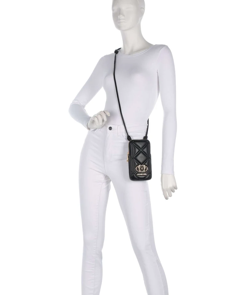 Love Moschino Embossed Q Handytasche black