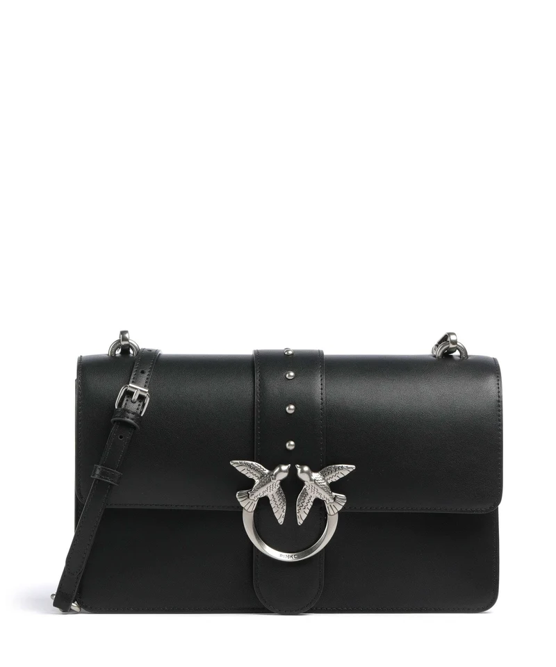 Pinko Love One Classic Umhängetasche nero/old silver