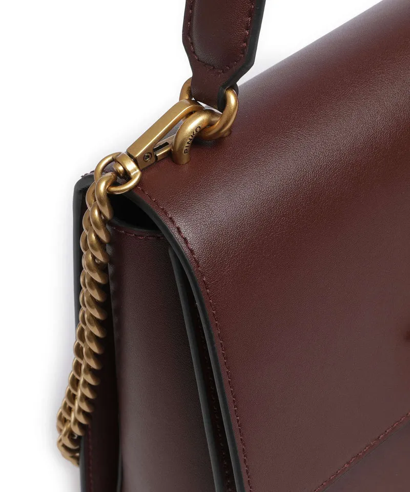 Pinko Love One Classic Handtasche burgundy wine/antique gold