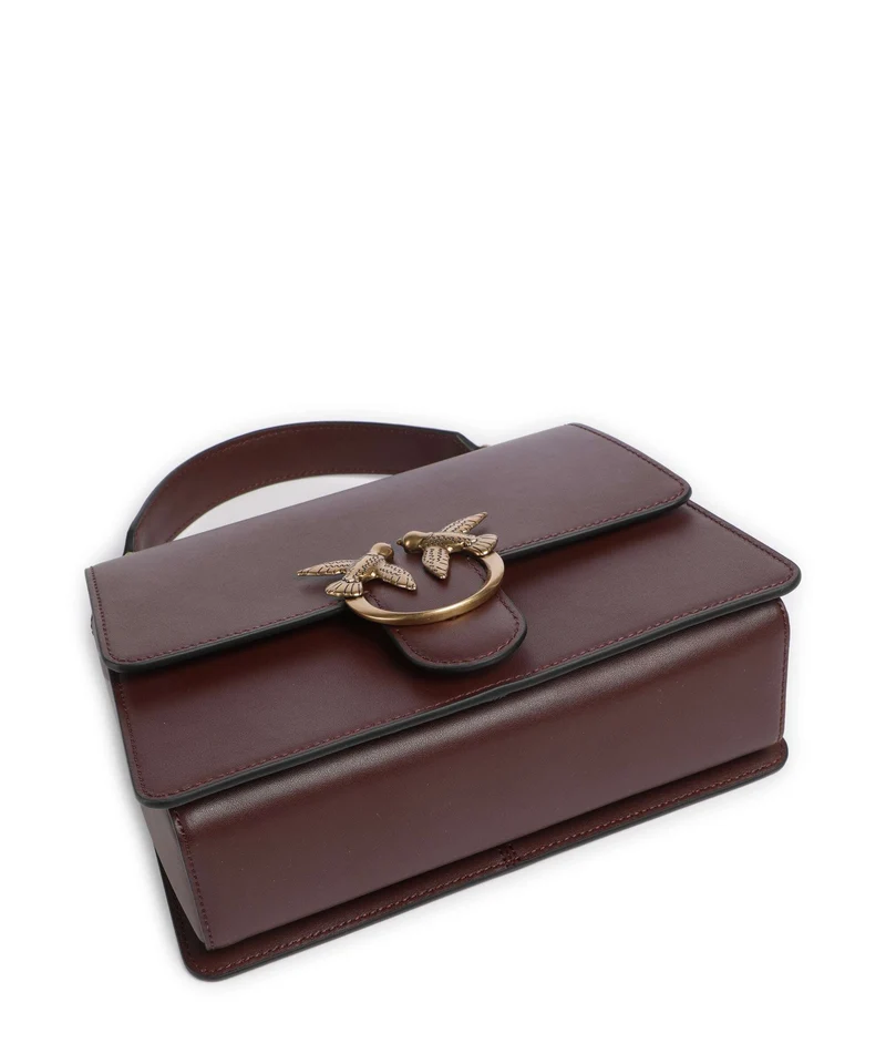 Pinko Love One Classic Handtasche burgundy wine/antique gold