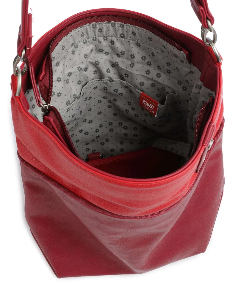 Zwei Jana J12 Beuteltasche cherry