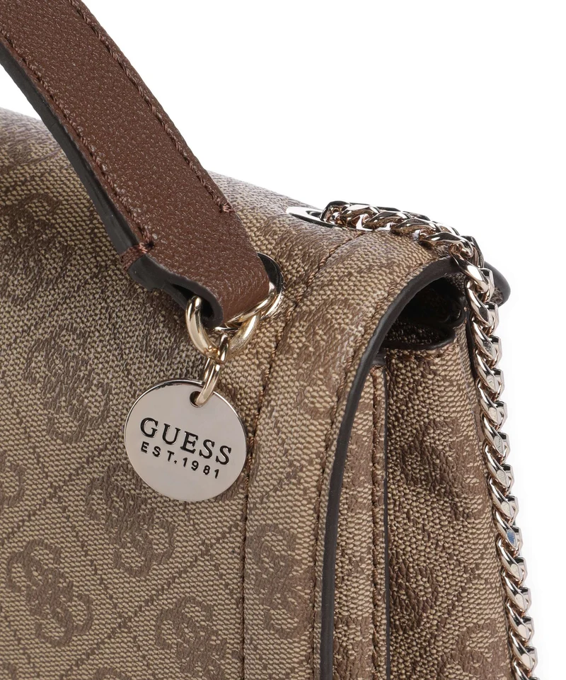 Guess Noelle Schultertasche latte logo/brown