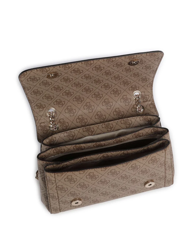 Guess Noelle Schultertasche latte logo/brown