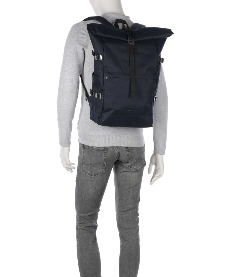 Sandqvist Icon L Rolltop Rucksack navy