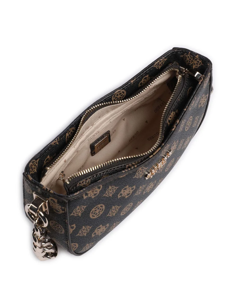 Guess Evelune Schultertasche mocha logo