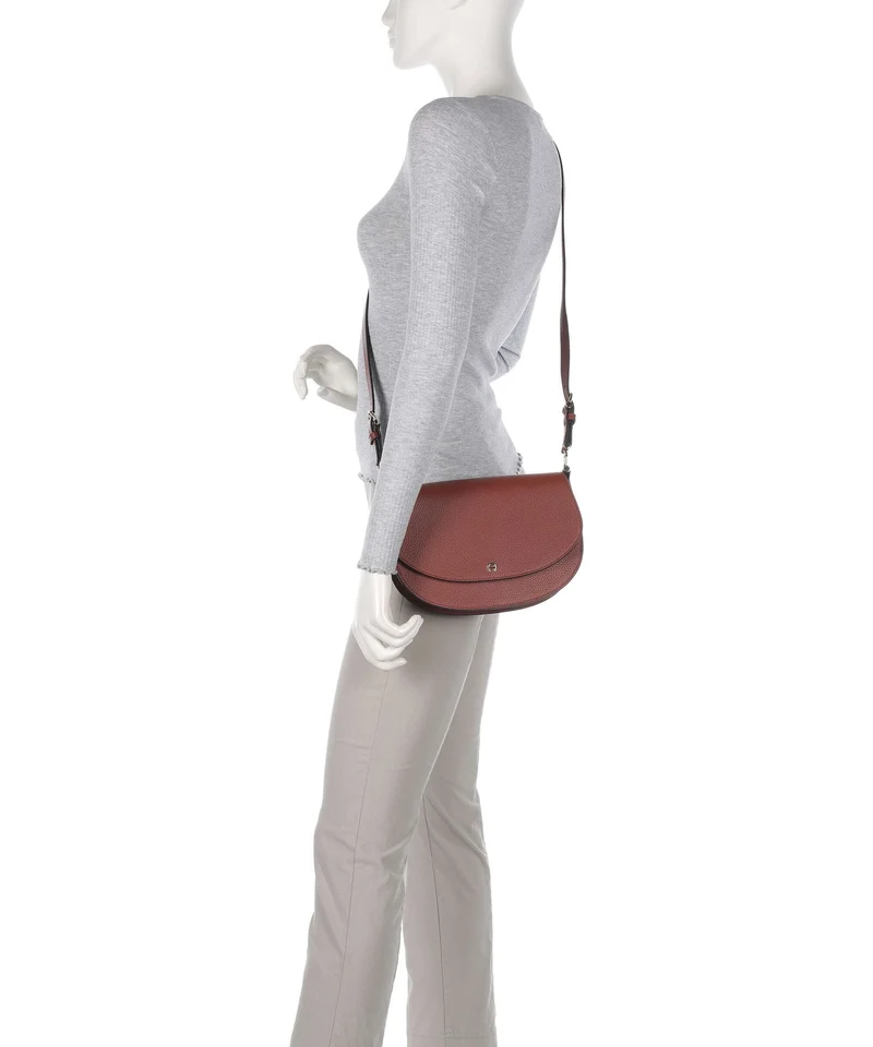 Aigner Delia S Schultertasche dark cognac
