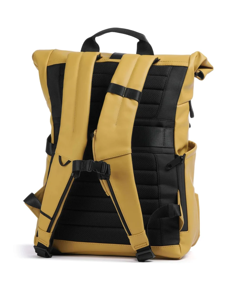 Piquadro Corner 2.0 Rolltop Rucksack ocra