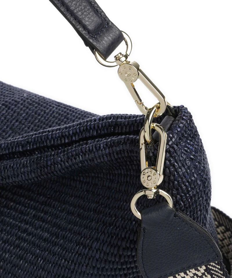 Abro Raffia Kaia Beuteltasche navy