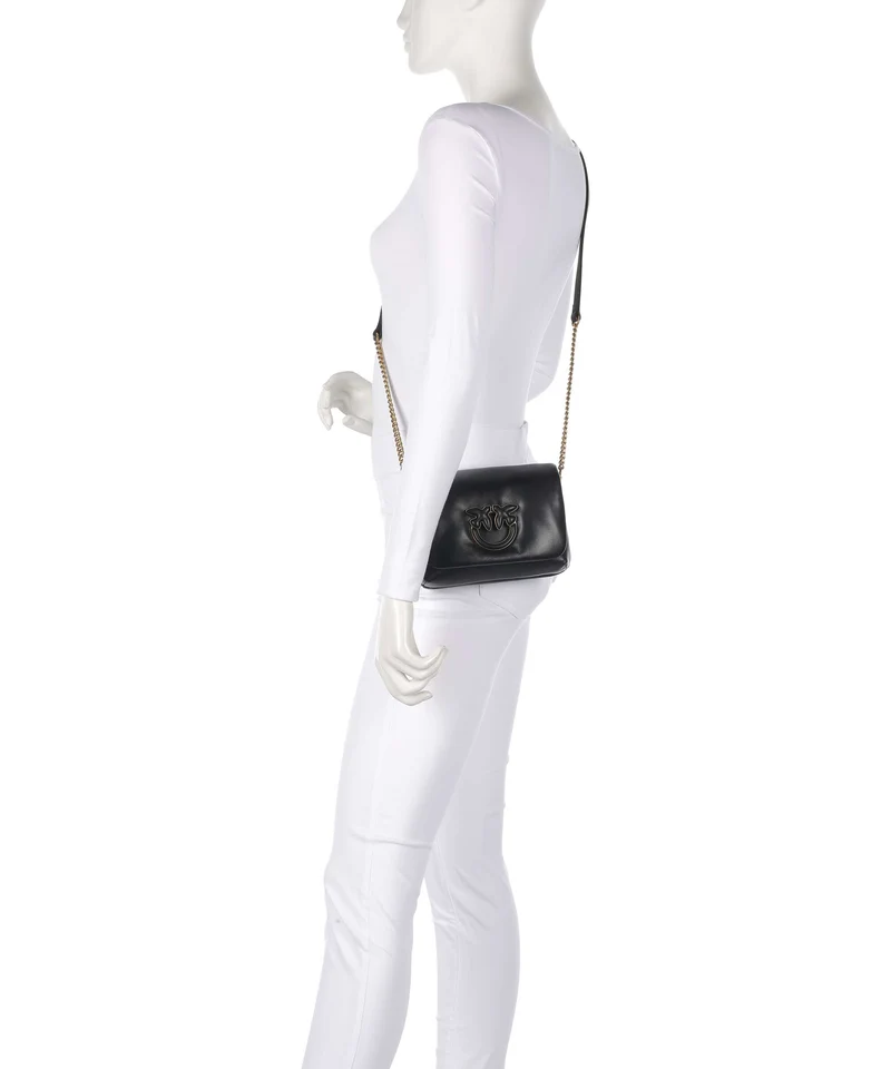 Pinko Love Click Puff Baby Umhängetasche nero/antique gold