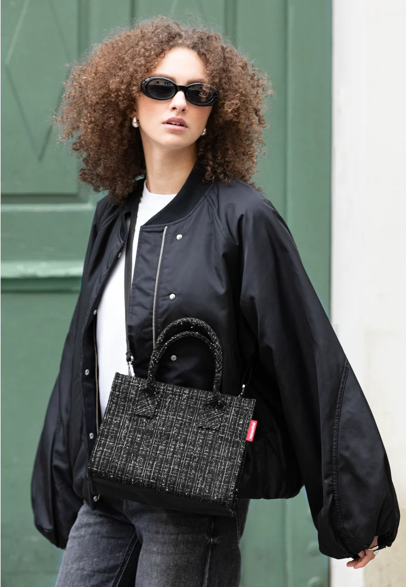 Daily Shopper XS Bouclé Black - Tote Bag