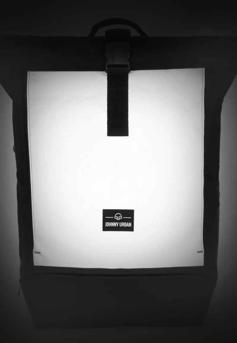 Allen Medium Black Reflective - Rolltop Rucksack