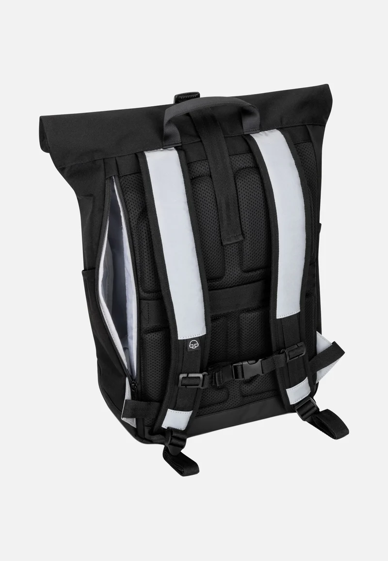 Allen Large Black Reflective - Rolltop Rucksack