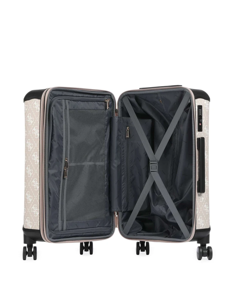 Guess Berta Maxi 4G 4-Rollen Trolley sand logo
