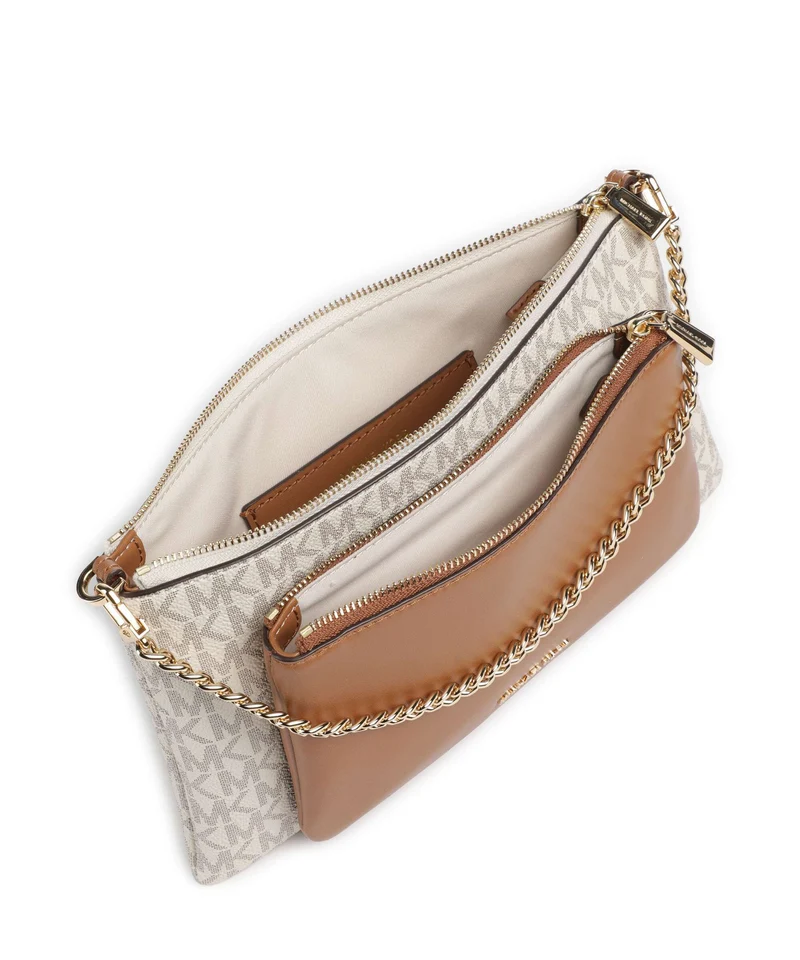 Michael Kors Jet Set Umhängetasche vanilla/acorn