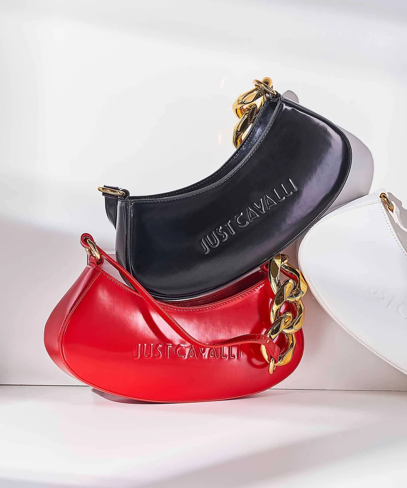Just Cavalli Chain Foulard Schultertasche barbados cherry
