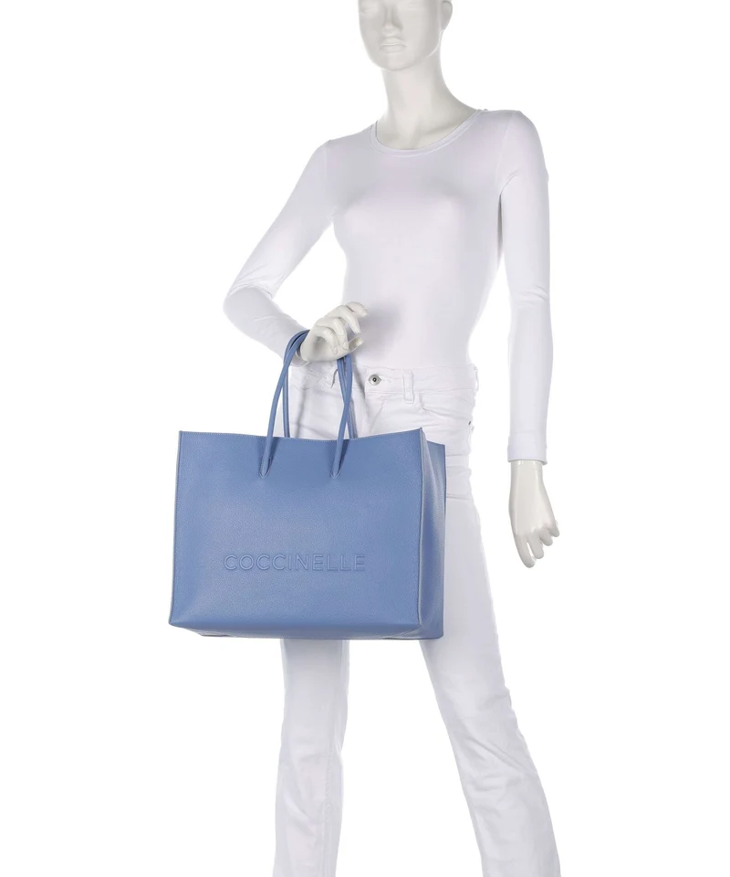 Coccinelle Myrtha Maxi Logo Shopper azul