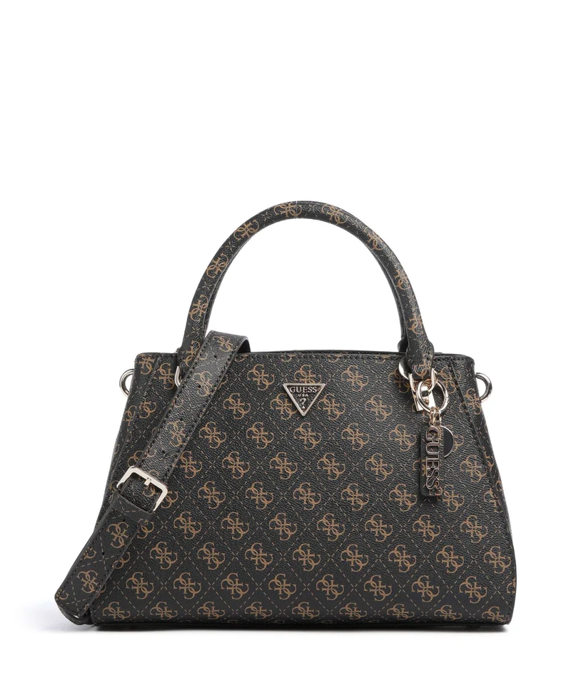 Guess Noelle Q Logo Handtasche brown logo
