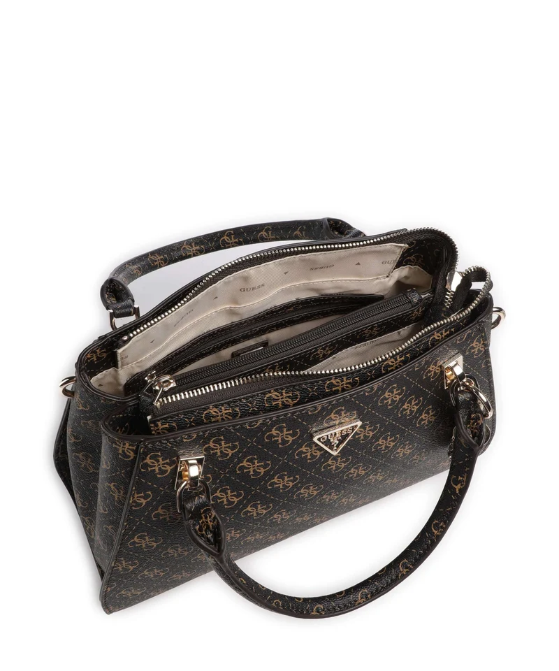 Guess Noelle Q Logo Handtasche brown logo