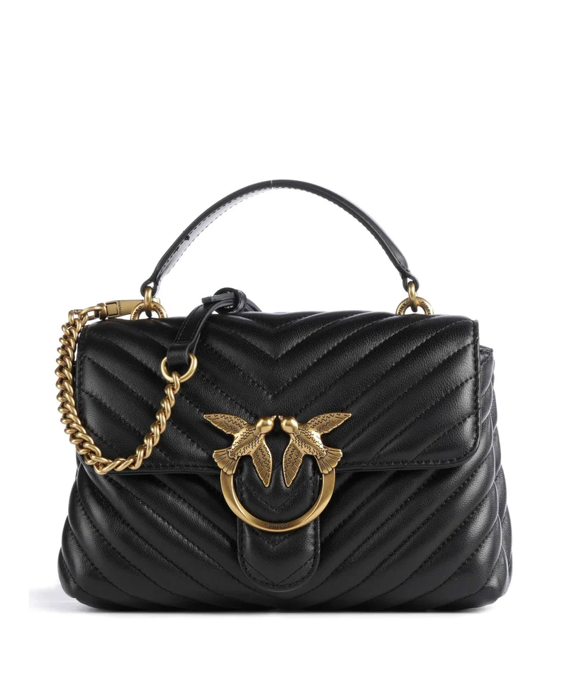 Pinko Love Lady Puff Mini Handtasche nero/antique gold