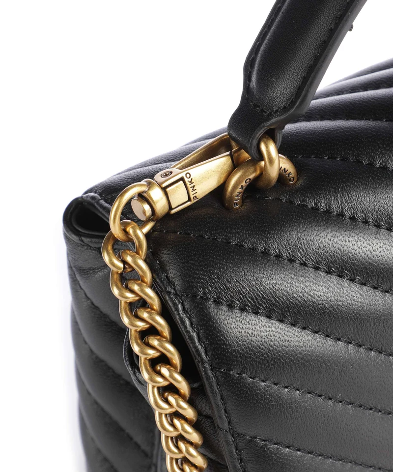 Pinko Love Lady Puff Mini Handtasche nero/antique gold
